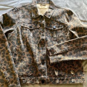 Denim Jacket/Animal Print from Elan